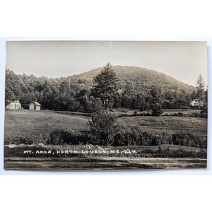 North Lovell, Maine ME‎ Mt. Amos Rural Landscape Farm View c1910s RPPC Postcard
